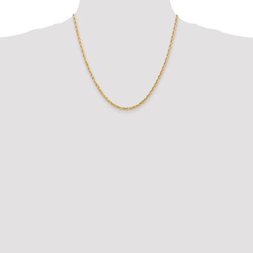 14k 3.0mm Diamond-cut Quadruple Rope Chain - Seattle Gold Grillz