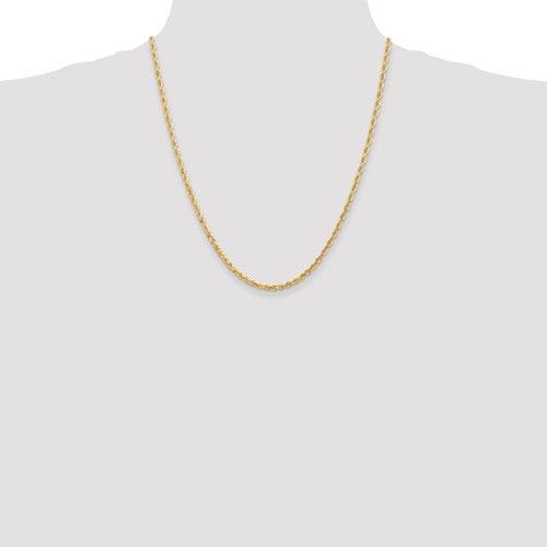 14k 3.0mm Diamond-cut Quadruple Rope Chain - Seattle Gold Grillz