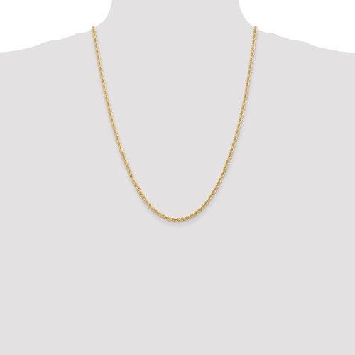 14k 3.0mm Diamond-cut Quadruple Rope Chain - Seattle Gold Grillz