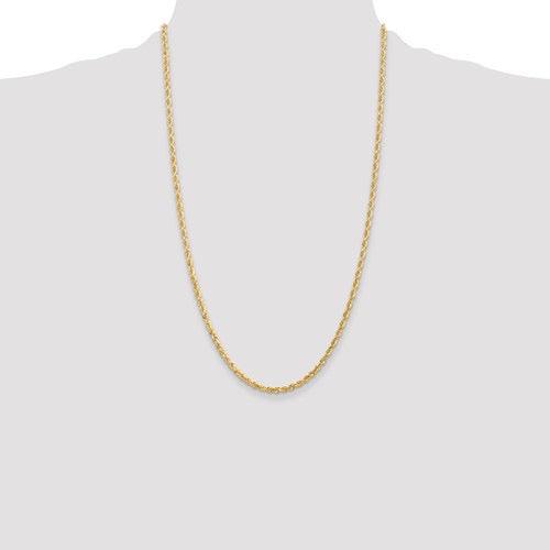 14k 3.0mm Diamond-cut Quadruple Rope Chain - Seattle Gold Grillz
