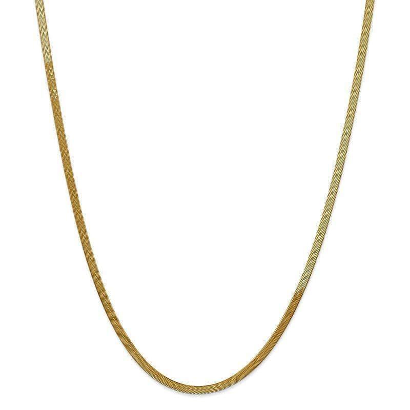 14k 3.0mm Silky Herringbone Chain - Seattle Gold Grillz