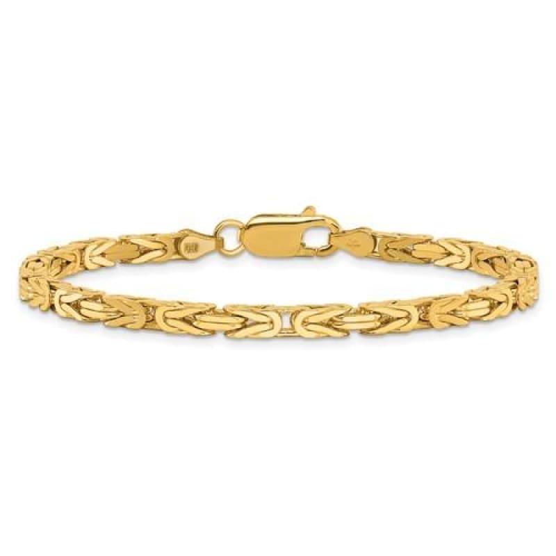 14k 3.25mm Byzantine Bracelet - Seattle Gold Grillz