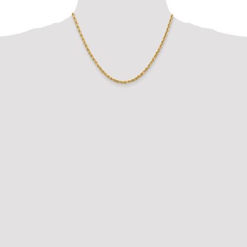 14k 3.35mm Diamond Cut Quadruple Rope Chain - Seattle Gold Grillz