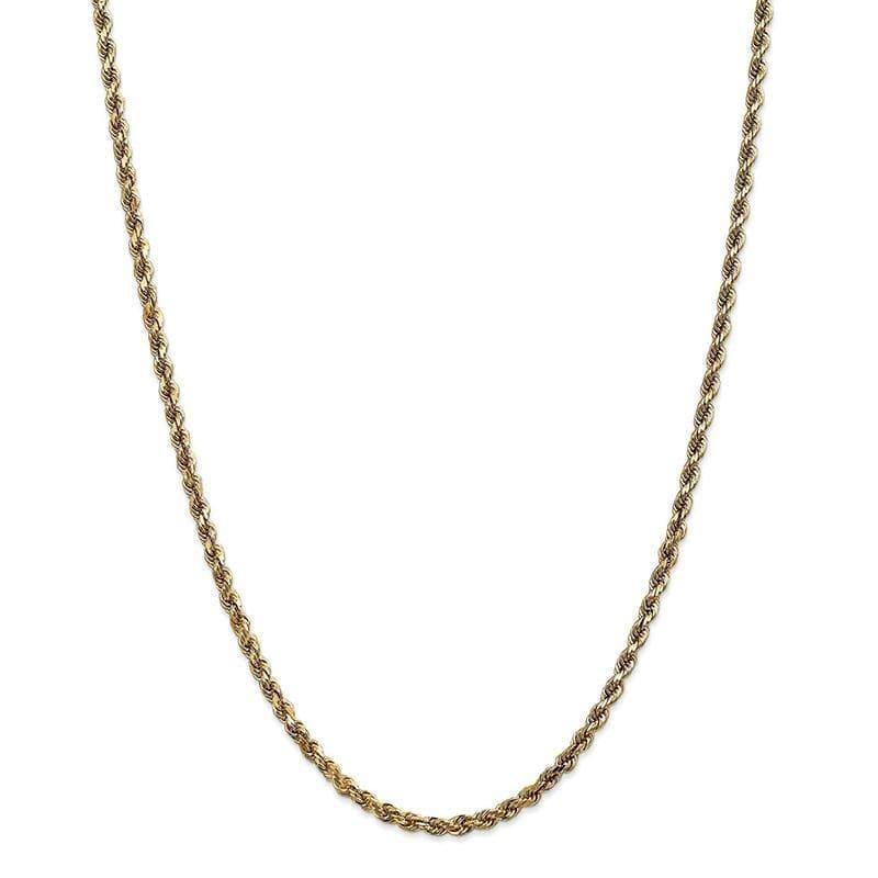 14k 3.5mm Diamond-cut Rope with Lobster Clasp Chain - Seattle Gold Grillz