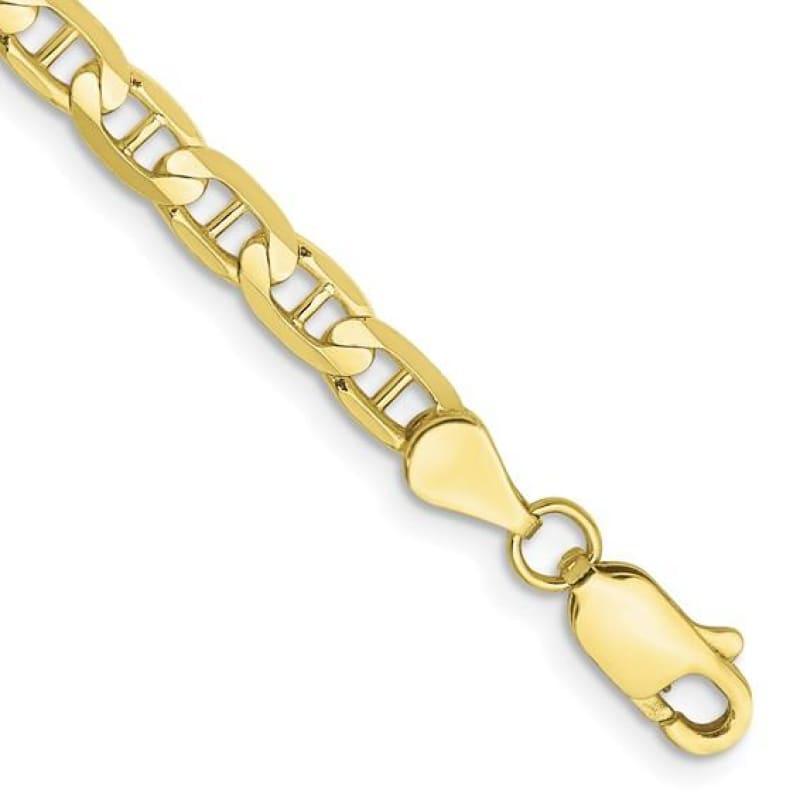 14k 3.75mm Concave Anchor Bracelet - Seattle Gold Grillz