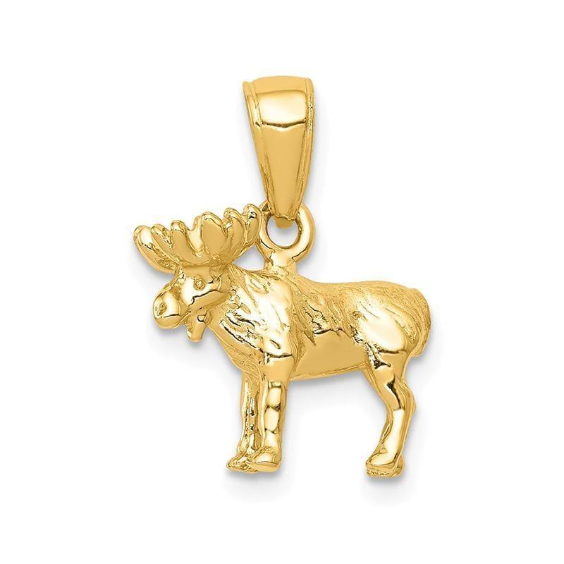14k 3-D Moose Pendant - Seattle Gold Grillz