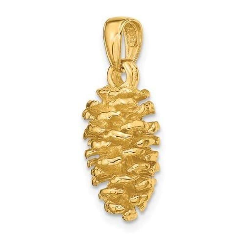 14K 3-D Pinecone Pendant - Seattle Gold Grillz