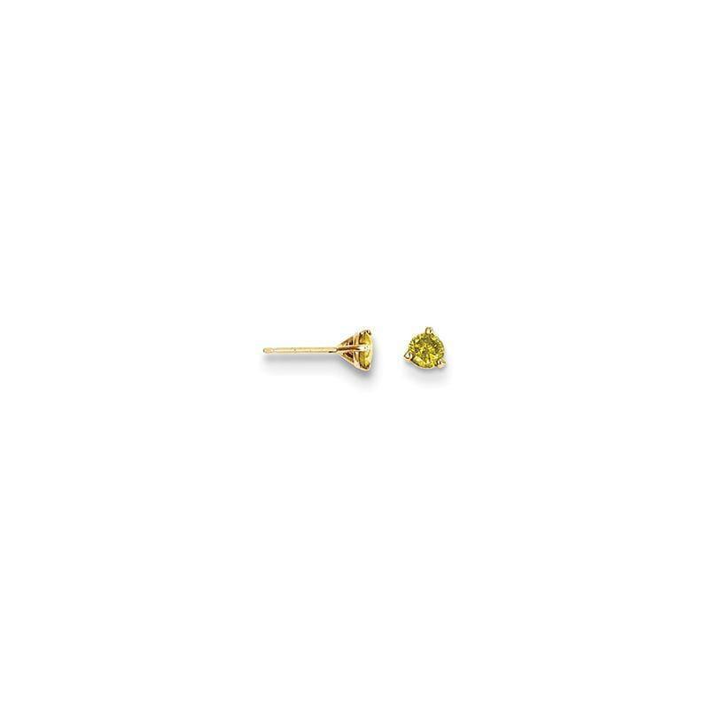 14k .33ct. Yellow Diamond Stud Earrings - Seattle Gold Grillz
