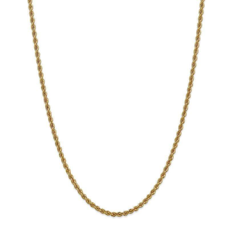 14k 3mm Handmade Regular Rope Chain - Seattle Gold Grillz