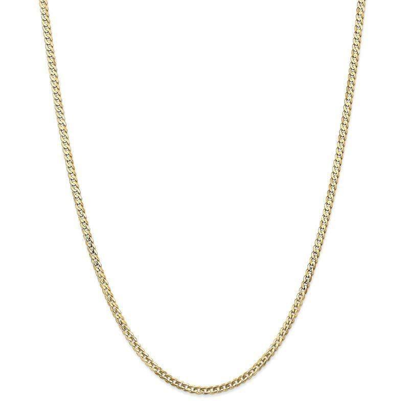 14k 3mm Open Concave Curb Chain - Seattle Gold Grillz