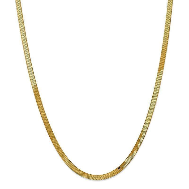 14k 4.0mm Silky Herringbone Chain - Seattle Gold Grillz