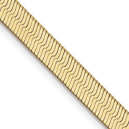 14k 4.0mm Silky Herringbone Chain - Seattle Gold Grillz