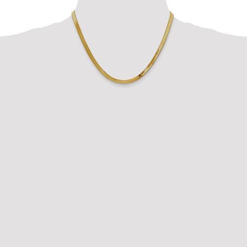 14k 4.0mm Silky Herringbone Chain - Seattle Gold Grillz
