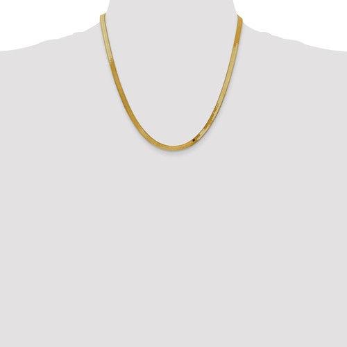 14k 4.0mm Silky Herringbone Chain - Seattle Gold Grillz