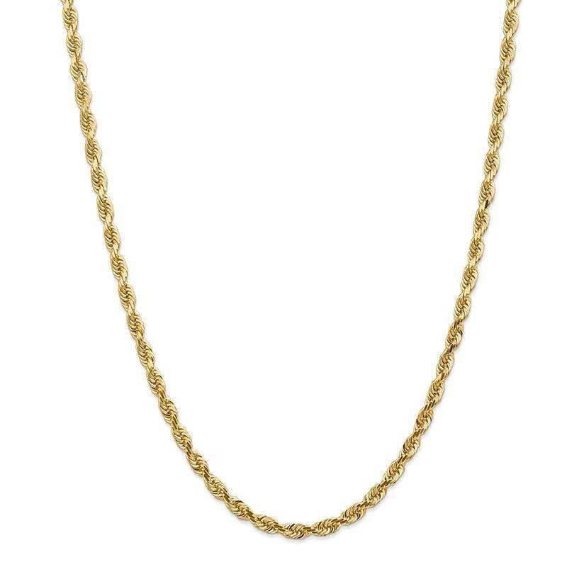 14k 4.5mm Diamond-cut Quadruple Rope Chain - Seattle Gold Grillz