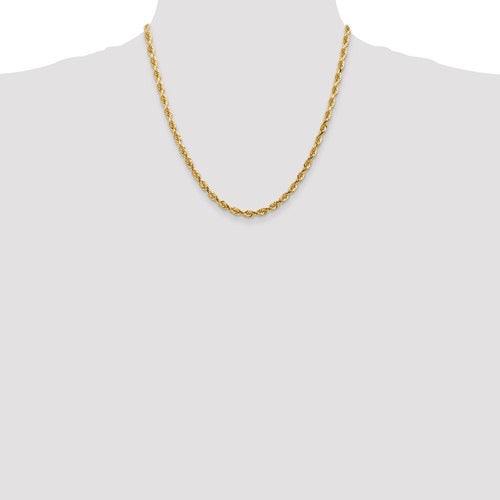14k 4.5mm Diamond-cut Quadruple Rope Chain - Seattle Gold Grillz