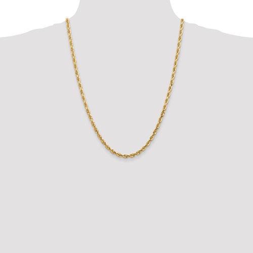 14k 4.5mm Diamond-cut Quadruple Rope Chain - Seattle Gold Grillz