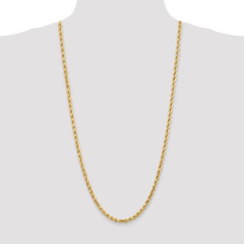 14k 4.5mm Diamond-cut Rope with Lobster Clasp Chain - Seattle Gold Grillz