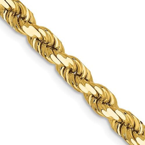 14k 4.5mm Diamond-cut Rope with Lobster Clasp Chain - Seattle Gold Grillz