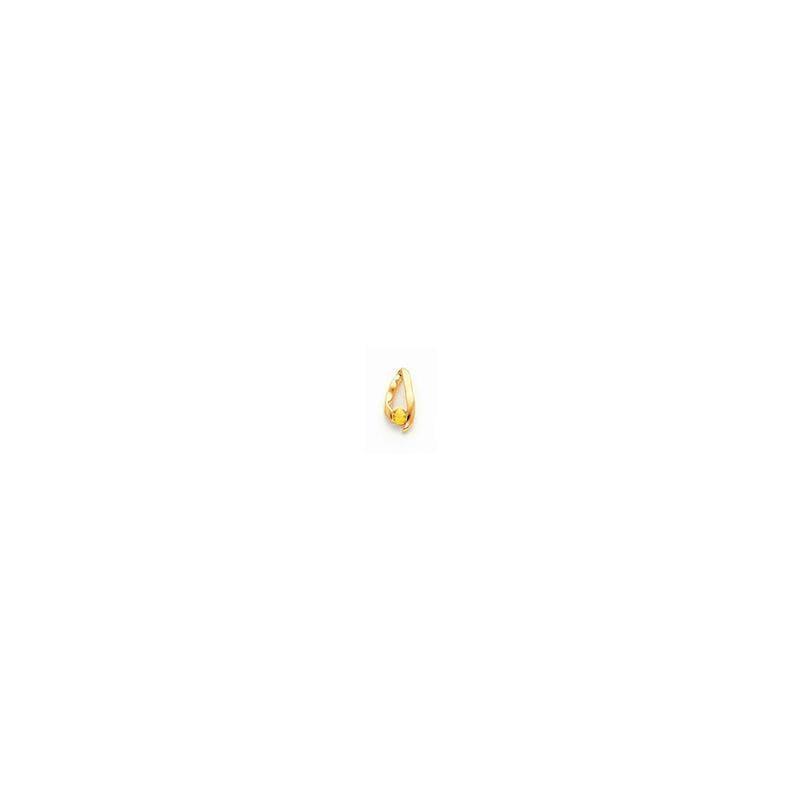 14k 4mm Citrine pendant - Seattle Gold Grillz