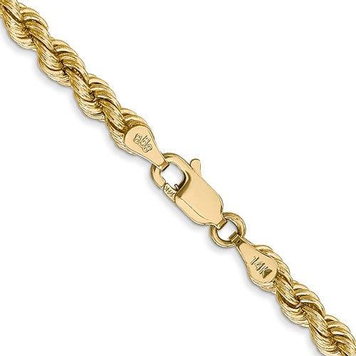 14k 4mm Handmade Regular Rope Chain - Seattle Gold Grillz