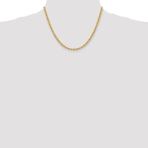 14k 4mm Handmade Regular Rope Chain - Seattle Gold Grillz