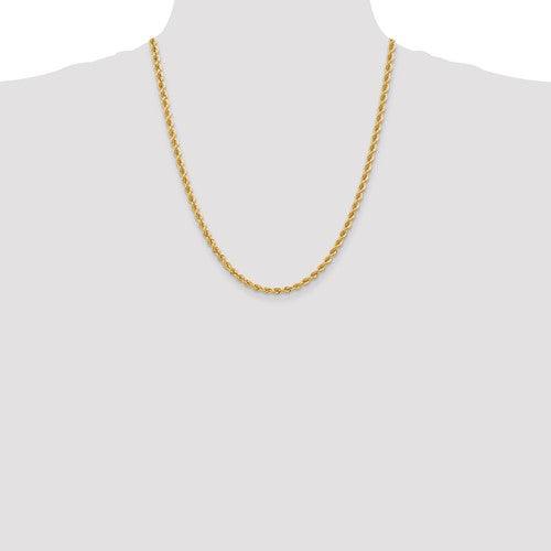 14k 4mm Handmade Regular Rope Chain - Seattle Gold Grillz