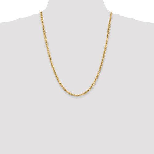 14k 4mm Handmade Regular Rope Chain - Seattle Gold Grillz