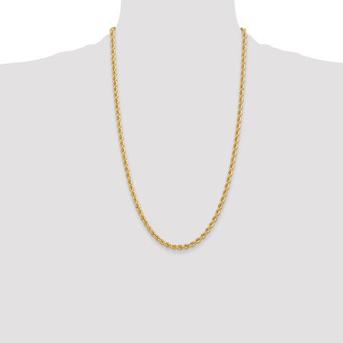 14k 4mm Handmade Regular Rope Chain - Seattle Gold Grillz