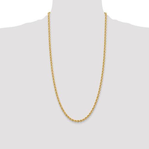 14k 4mm Handmade Regular Rope Chain - Seattle Gold Grillz