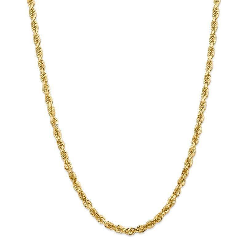 14k 5.0mm Diamond-cut Quadruple Rope Chain - Seattle Gold Grillz