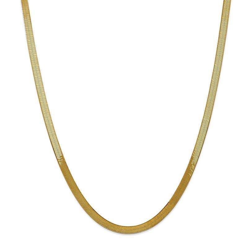14k 5.0mm Silky Herringbone Chain - Seattle Gold Grillz