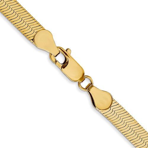 14k 5.0mm Silky Herringbone Chain - Seattle Gold Grillz