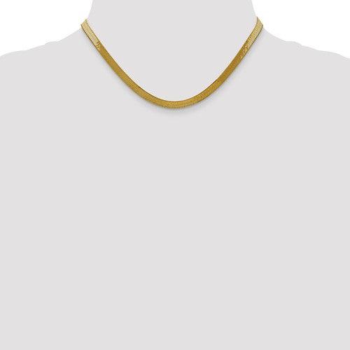 14k 5.0mm Silky Herringbone Chain - Seattle Gold Grillz