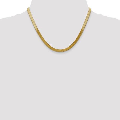 14k 5.0mm Silky Herringbone Chain - Seattle Gold Grillz