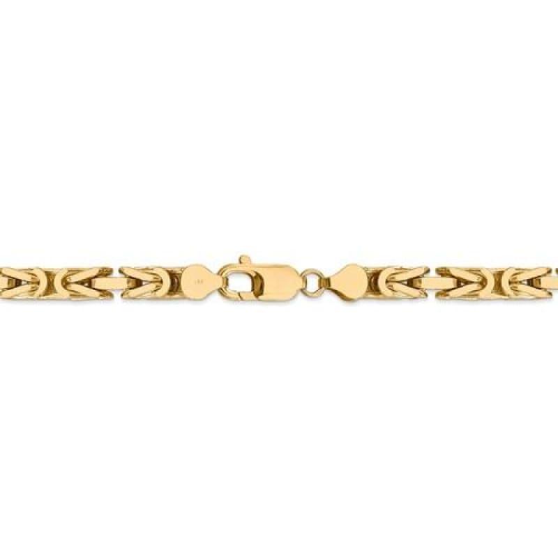 14k 5.25mm Byzantine Bracelet - Seattle Gold Grillz