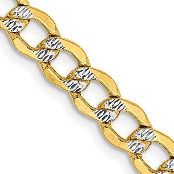14k 5.2mm Semi-solid Pave Chain - Seattle Gold Grillz