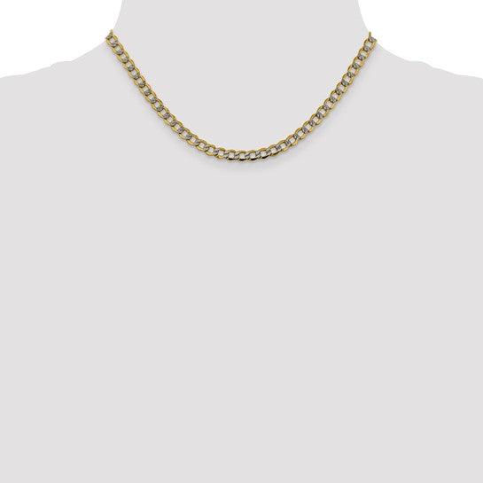 14k 5.2mm Semi-solid Pave Chain - Seattle Gold Grillz