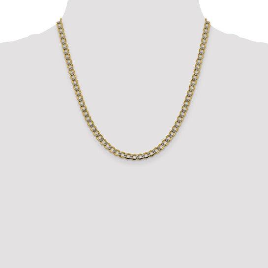 14k 5.2mm Semi-solid Pave Chain - Seattle Gold Grillz