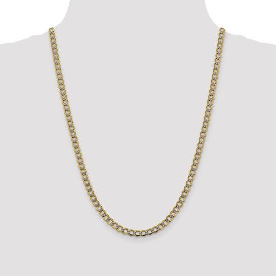 14k 5.2mm Semi-solid Pave Chain - Seattle Gold Grillz