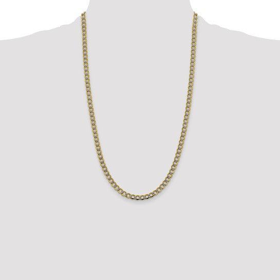 14k 5.2mm Semi-solid Pave Chain - Seattle Gold Grillz