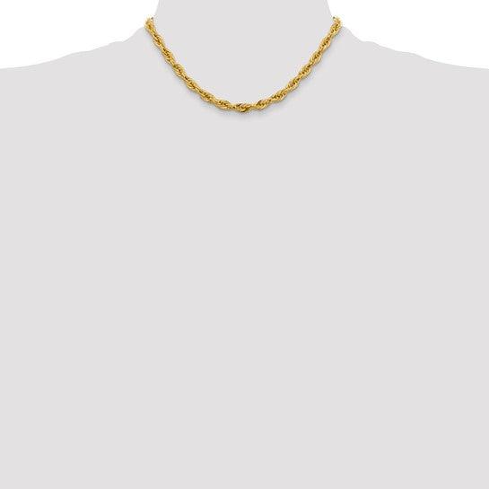 14k 5.4mm Semi-Solid Rope Chain - Seattle Gold Grillz