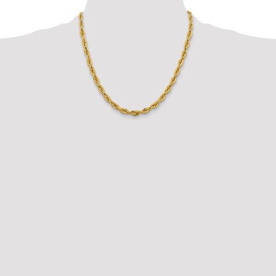 14k 5.4mm Semi-Solid Rope Chain - Seattle Gold Grillz