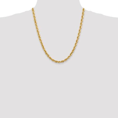 14k 5.5mm Diamond-cut Rope Chain - Seattle Gold Grillz