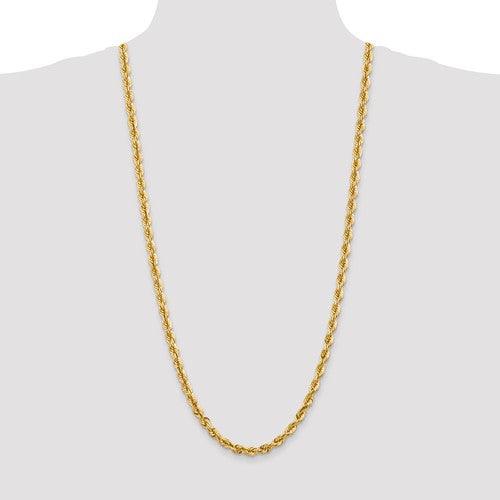 14k 5.5mm Diamond-cut Rope Chain - Seattle Gold Grillz