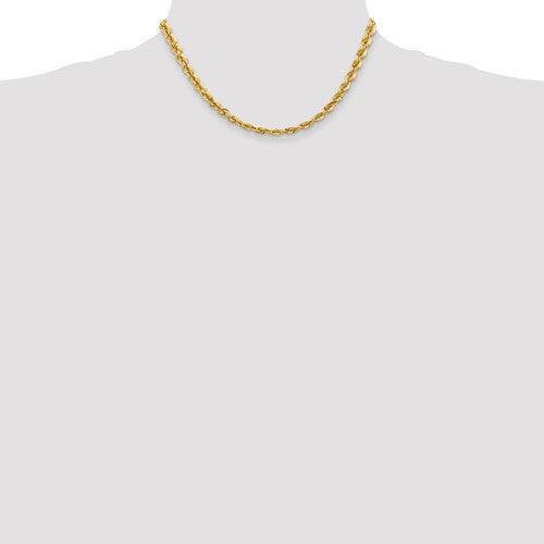 14k 5.5mm Diamond-cut Rope Chain - Seattle Gold Grillz
