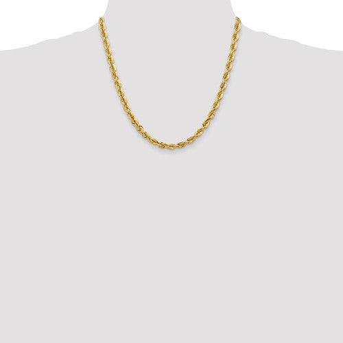 14k 5.5mm Diamond-cut Rope Chain - Seattle Gold Grillz