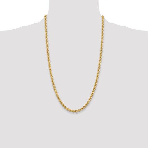 14k 5mm Handmade Regular Rope Chain - Seattle Gold Grillz