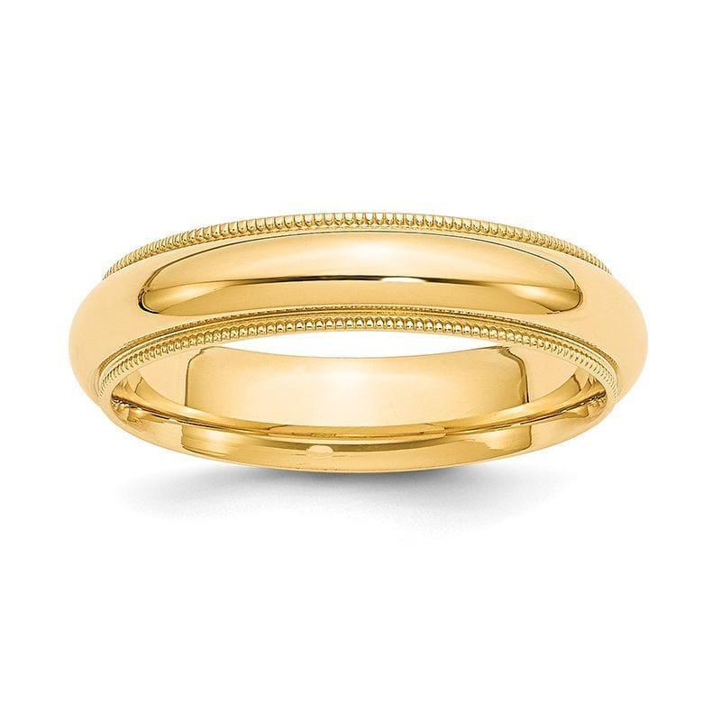 14k 5mm Milgrain Comfort Wedding Band - Seattle Gold Grillz