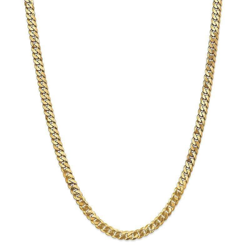 14k 6.1mm Beveled Curb Chain - Seattle Gold Grillz